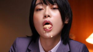 【口内観察×咀嚼フェチ】制服少女のくちゃくちゃ咀嚼ととろフェラの融合映像｜吐き出し・垂れ流し・接写あり