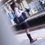 【JK痴漢レイプ】可愛いJKにムラムラして痴漢凌辱！恐怖のあまり声も出せなくなったJKを後ろから犯し尽くす