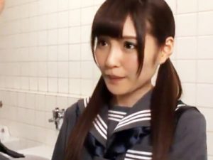 【橋本ありな×JK交尾】性欲が爆発したJKがおぢをトイレに連れ込み口マンコ奉仕！そのまま大人チンポで生交尾