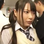 【JK輪姦レイプ中出し】電車で失禁するまで痴漢レイプされたJKがトイレに連れ込まれて大人チンポに連続中出しされて呆然