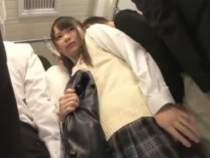 【JKキメセクレイプ】満員電車で痴漢に媚薬を塗り込まれた美少女JKが感度倍増の敏感ボディを生ハメ中出しレイプされて肉便器アクメ