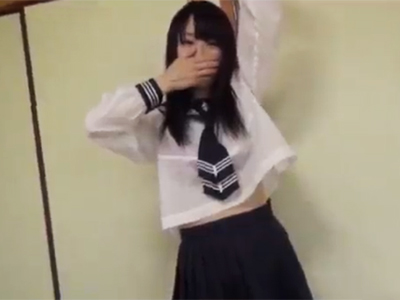 【素人】出会い系で円光募集してたロリJKと自宅でラブパコ開始！