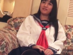 【素人JK中出し】大人っぽい雰囲気のセクシー素人JKをホテルでハメ撮り生交尾！メス臭ムンムンの剛毛マンコにたっぷり中出し