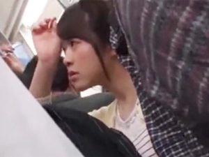 【痴漢中出しレイプ】満員電車で清楚美女が痴漢チンポに凌辱される公開生レイプ！ムチムチボディを弄ばれて臭いザーメン大量中出し