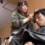 【チンポ喰い美容師】チンポの味が大好きなスケベ美容師が我慢できずに客のチンポをしゃぶり喰い！騎乗位生ハメでザーメンを搾り取る