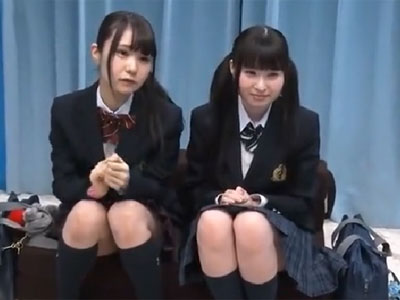 幼顔なのにしっかり巨乳の美少女JKコンビを禁断の乱交ガチハメ