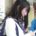 【JK痴漢レイプ】真面目そうなメガネJKが痴漢に狙われ生ハメレイプ！剛毛マンコに生中出しされて屈辱のビクビク本気アクメ