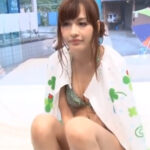 【水着美女MM号中出し】MM号で彼氏持ちの水着美女と生ハメ！彼氏チンポじゃ我慢できないドスケベマンコにたっぷり中出し